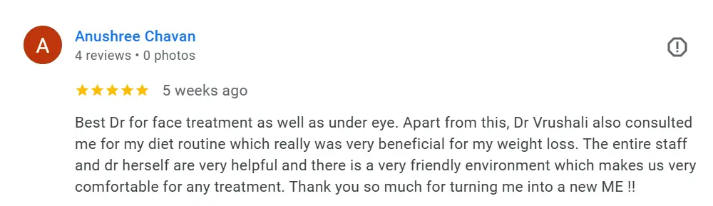 patient review for dr Vrushali Nikam Bodysutra